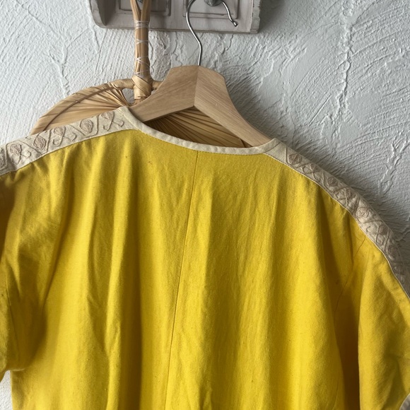 Vintage 60s/70s Yellow Josefa Kaftan - Picture 5 of 8